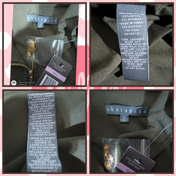 Short Sleeve Full Body Zipper Midi ShiftDress OliveDrab - Picture 6 of 16